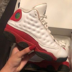 Jordan 13s red and white